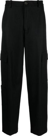 Erika Cavallini Semi Couture tapered cargo trousers - women - Viscose/Polyamide/Virgin Wool - 42 - Black