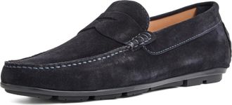 Aquatalia Womens Enzo Driving Style Loafer, Navy Suede, 8.5 UK