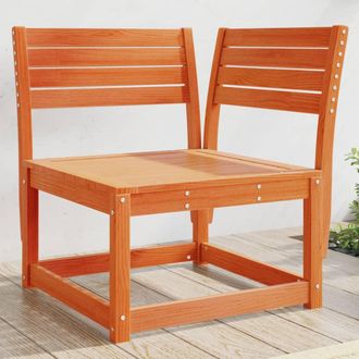 vidaXL Sof&aacute; Esquinero Jard&iacute;n Madera Maciza Pino Marr&oacute;n Cera 73x73x78cm Vidaxl