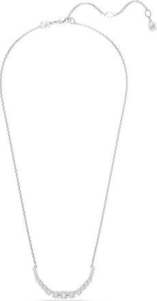 Swarovski Ketting Unisex Matrix Gradient Ronde Slijpvorm Wit Gerhodineerd 5705396 - Dames - Kettingen - Grijs - ONE Size - Accessoires