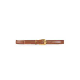 Elisabetta Franchi Leren Riem met Logo Details - Dames - Accessoires - Bruin - Maat: M Zijde