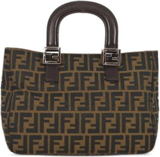 ハンドバッグ FENDI Handbags Women Straw Brown Fendi - Sunshine Tobacco Striped Jacquard Large Shopper