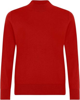 Skovhuus Lichtgewicht Coltrui Blouse Roccoco Re - Dames - Coltruien - Rood - L - Katoen - Truien & Vesten