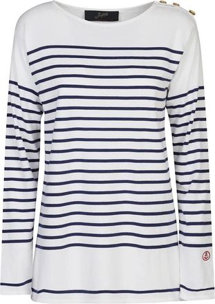 Seafarer Katoenen trui met ronde hals - Dames - Ronde hals truien - Blauw - S - Katoen - Truien & Vesten