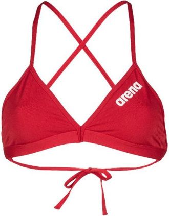 Arena Team Swim Top Tie Back Solid Bikini-Top f&uuml;r Damen | rot