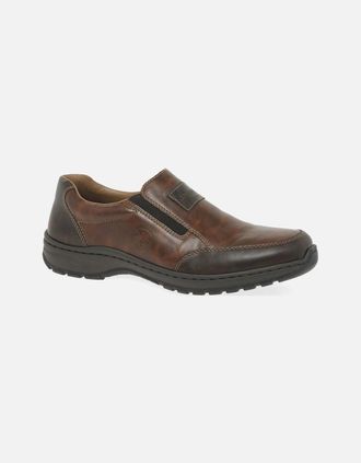 Rieker Mens Hume Mens Slip On Shoes - Brown - Size: 7.5