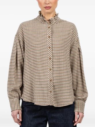 Xirena Jensen check-pattern shirt - Beige