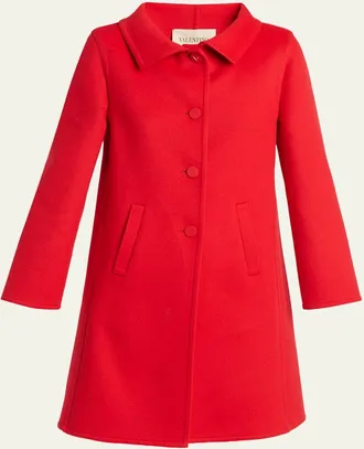 Valentino Garavani Virgin Wool-Cashmere A-Line Coat Dress
