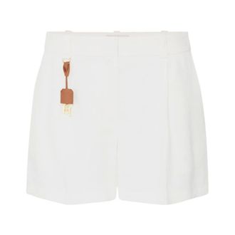 Elisabetta Franchi Short Shorts, female, Beige, Size: M Ivory Shorts