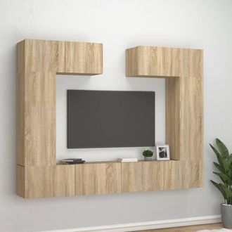 vidaXL Vidaxl - Set De Muebles Para Tv 6 Pzas Madera Contrachapada Roble Sonoma