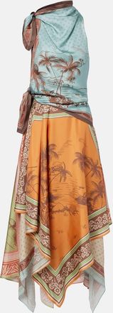 Alemais Al&eacute;mais Abito midi Alberta in twill di seta