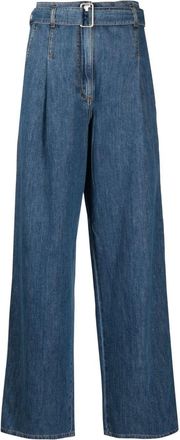 Philosophy di Lorenzo Serafini belted wide-leg jeans - women - Cotton/Cotton - 38 - Blue