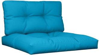 vidaXL Cojines Para Sof&aacute; De Palets 2 Unidades Tela Azul Claro Vidaxl