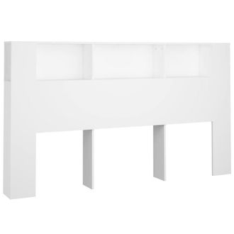 Berkfield Home Headboard Cabinet White 180x18.5x104.5 cm