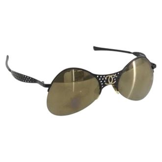 Chanel Pre-owned Accessories, female, Black, Size: ONE SIZE Pre-owned Vintage Sunglasses