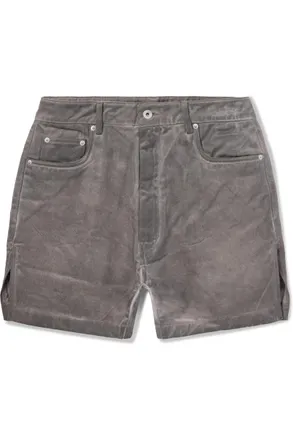 Rick Owens Geth Cutoffs Straight-Leg Denim Shorts