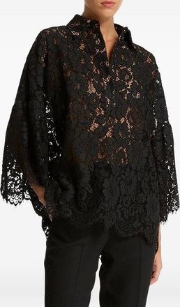 Michael Kors lace flare-sleeve shirt - Nero
