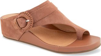 Gentle Souls Galina Toe Loop Wedge Sandal in Mocha Suede at Nordstrom, Size 7.5