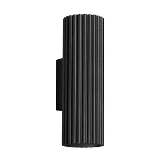 Wonderlamp Aplique de pared de aluminio negro con 2 luces gu10