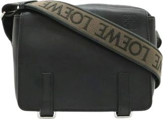 Loewe Pre-owned Cross Body Bags, unisex, Black, Size: ONE SIZE Pre-owned Messenger Shoulder Bag