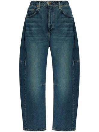 Rag & Bone high-rise cropped cotton jeans - Blue