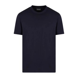 Emporio Armani Heren, Tops, Blauw, Maat: L Katoen