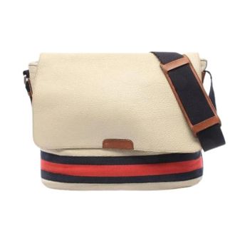 Gucci Pre-owned Sherry Line Leren Schoudertas - Heren - Vintage Schoudertas - Beige - ONE Size - Leer - Vintage