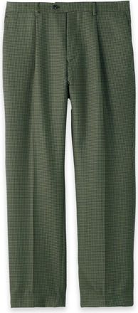 Paul Fredrick Houndstooth Wool Single Pleat Suit Pants