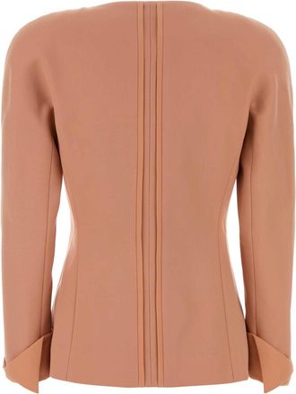 Chlo&eacute; Womens Virgin Wool Blazer Pink Blazers