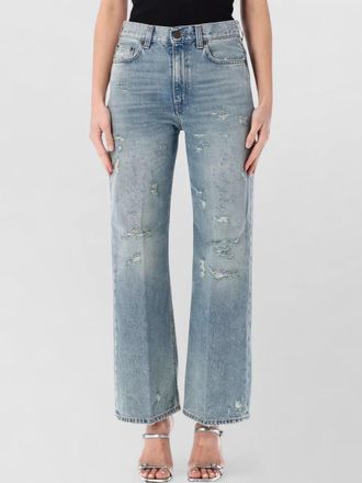 Haikure winny broken relaxed straight leg denim trousers