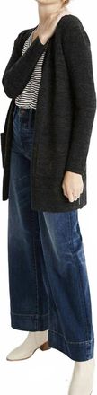 Madewell Donegal Wool Blend Open Front Cardigan In Grey