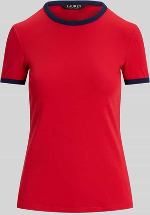 Lauren Ralph Lauren Slim Fit T-Shirt aus Baumwoll-Mix in Rot, Gr&ouml;&szlig;e XXL