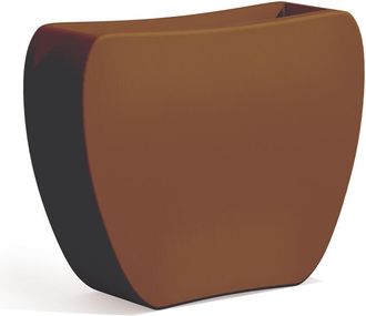 Monacis Maceta Macetero De Resina 100x31 Cm Para Jard&iacute;n Balcon De Exterior Mod. Heart Marr&oacute;n