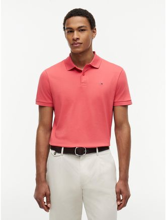 Tommy Hilfiger Mens Regular Fit Smooth Cotton Polo - Pink - XXXL