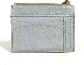 Prada Blue Saffiano Metal Coin Purse/Coin Case (Pre-Owned)