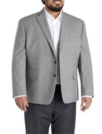 Michael Kors Big & Tall Houndstooth Sport Coat in Grey at Nordstrom, Size 52L