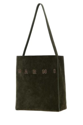 Marni Womens Museo Shoulder Bag Green Bovine Leather