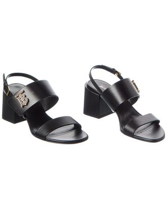 Burberry Motif Monogram Leather Sandal (Authentic Pre-Loved)