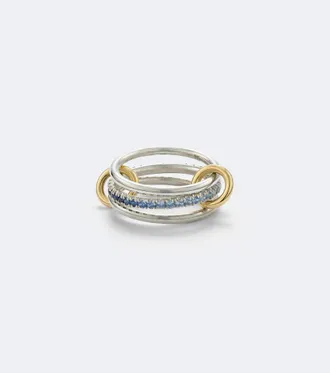Spinelli Kilcollin Tigris sterling silver and 18kt gold ring with sapphires