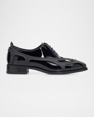 Christian Louboutin x Jaden Smith Men & apos;s Caged Patent Leather Oxfords