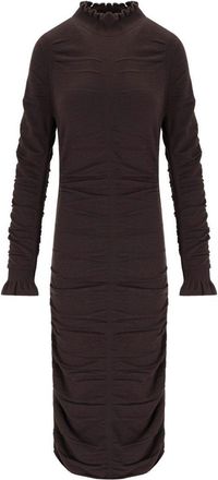 Twinset Chocolate Knitted Midi Dress