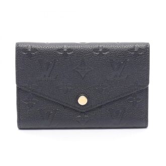 Louis Vuitton Black Noir Monogram Empreinte Leather Wallet (Tri-Fold) (Pre-Owned)