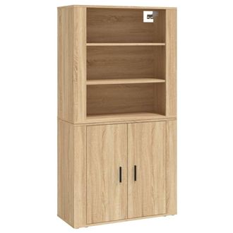 vidaXL Vidaxl - Aparador Alto Madera Contrachapada Color Roble