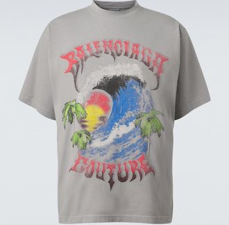 Balenciaga Camiseta de jersey de algod&oacute;n estampada