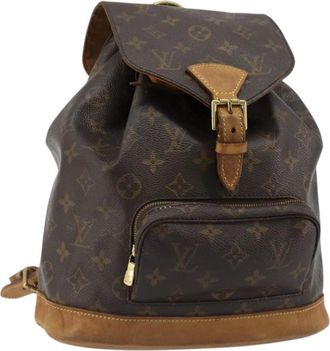 Louis Vuitton Vintage Montsouris Monogram Canvas Brown Canvas Backpack Bag (Pre-Owned)