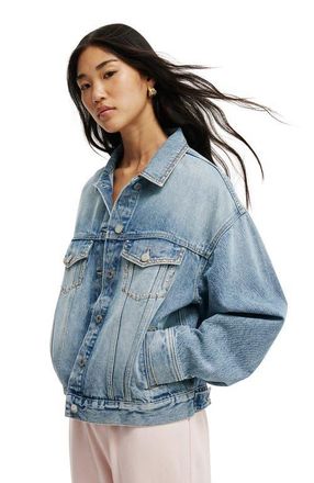 Cotton On Womens Original Denim Jacket in Saltwater Blue Stud at Nordstrom, Size Xx-Small