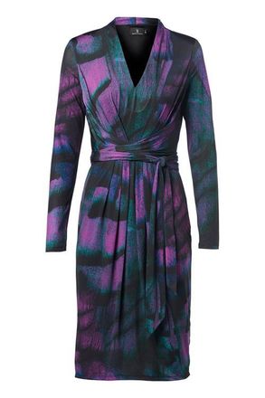 Mart Visser Clemence Print Jurk Zwart / Paars