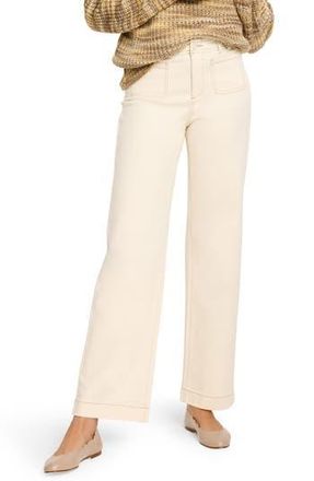Nic+Zoe Patch Pocket High Waist Wide Leg Jeans in Canvas at Nordstrom Rack, Size 31