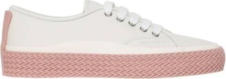 Ferragamo Storm Contrast Sole Leather Sneakers, Size 4.5 C