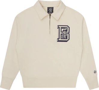 Billionaire Boys Club College Quarter Zip Sweater - Heren - Sweatshirts - Beige - L - Katoen - Hoodies & sweatvesten